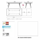 Varaschin link przedłużenie ogrodowy stół z nogami teak, H75 cm Viadurini