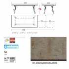 Varaschin link przedłużenie ogrodowy stół z nogami teak, H75 cm Viadurini