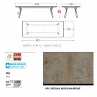 Varaschin link przedłużenie ogrodowy stół z nogami teak, H75 cm Viadurini