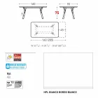 Varaschin link przedłużenie ogrodowy stół z nogami teak, H75 cm Viadurini