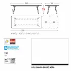 Varaschin link przedłużenie ogrodowy stół z nogami teak, H75 cm Viadurini