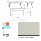 Varaschin link przedłużenie ogrodowy stół z nogami teak, H75 cm Viadurini