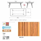 Varaschin link przedłużenie ogrodowy stół z nogami teak, H75 cm Viadurini