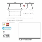 Varaschin link przedłużenie ogrodowy stół z nogami teak, H75 cm Viadurini