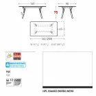 Varaschin link przedłużenie ogrodowy stół z nogami teak, H75 cm Viadurini