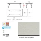 Rozkładany stół ogrodowy Varaschin Link o nowoczesnym designie, wys. 73,2 cm Viadurini