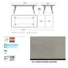 Rozkładany stół ogrodowy Varaschin Link o nowoczesnym designie, wys. 73,2 cm Viadurini