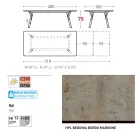 Rozkładany stół ogrodowy Varaschin Link o nowoczesnym designie, wys. 73,2 cm Viadurini