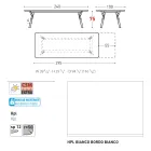 Rozkładany stół ogrodowy Varaschin Link o nowoczesnym designie, wys. 73,2 cm Viadurini