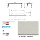 Rozkładany stół ogrodowy Varaschin Link o nowoczesnym designie, wys. 73,2 cm Viadurini