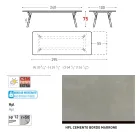 Rozkładany stół ogrodowy Varaschin Link o nowoczesnym designie, wys. 73,2 cm Viadurini