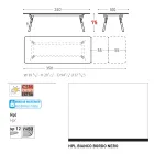 Rozkładany stół ogrodowy Varaschin Link o nowoczesnym designie, wys. 73,2 cm Viadurini