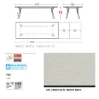 Rozkładany stół ogrodowy Varaschin Link o nowoczesnym designie, wys. 73,2 cm Viadurini