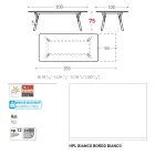 Rozkładany stół ogrodowy Varaschin Link o nowoczesnym designie, wys. 73,2 cm Viadurini