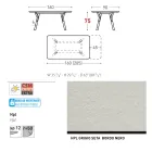 Rozkładany stół ogrodowy Varaschin Link o nowoczesnym designie, wys. 73,2 cm Viadurini