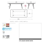 Rozkładany stół ogrodowy Varaschin Link o nowoczesnym designie, wys. 73,2 cm Viadurini