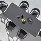 Rozkładany stół ogrodowy Varaschin Link o nowoczesnym designie, wys. 73,2 cm Viadurini