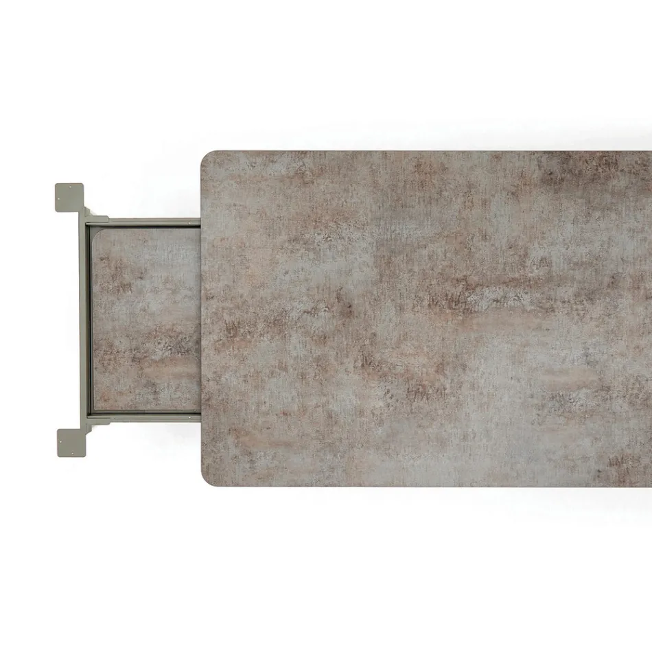 Rozkładany stół ogrodowy Varaschin Link o nowoczesnym designie, wys. 73,2 cm Viadurini