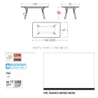 Rozkładany stół ogrodowy Varaschin Link o nowoczesnym designie, wys. 73,2 cm Viadurini