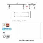 Varaschin link ogrodowy stół z nogami z drewna tekowego, H 65 cm Viadurini