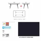 Varaschin link ogrodowy stół z nogami z drewna tekowego, H 65 cm Viadurini