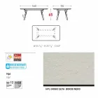 Varaschin link ogrodowy stół z nogami z drewna tekowego, H 65 cm Viadurini