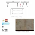 Varaschin link ogrodowy stół z nogami z drewna tekowego, H 65 cm Viadurini