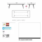 Varaschin link ogrodowy stół z nogami z drewna tekowego, H 65 cm Viadurini