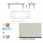 Varaschin link ogrodowy tabeli nogi drewno tekowe, H 75 cm Viadurini