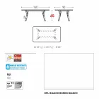 Varaschin link ogrodowy tabeli nogi drewno tekowe, H 75 cm Viadurini