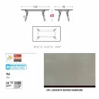 Varaschin link ogrodowy tabeli nogi drewno tekowe, H 75 cm Viadurini