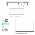 Varaschin link ogrodowy tabeli nogi drewno tekowe, H 75 cm Viadurini