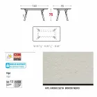 Varaschin link Poprawiono stół ogrodowy lub H wewnętrzna 75 cm Viadurini