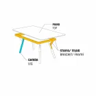 Varaschin link Poprawiono stół ogrodowy lub H wewnętrzna 75 cm Viadurini