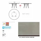 Varaschin Link Okrągły stolik na zewnątrz z nogami teak, H 65cm Viadurini