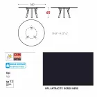 Varaschin Linki Okrągły stół do wewnątrz / na zewnątrz nowoczesny design, H 65 cm Viadurini