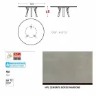 Varaschin Linki Okrągły stół do wewnątrz / na zewnątrz nowoczesny design, H 65 cm Viadurini