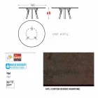 Varaschin Linki Okrągły stół do wewnątrz / na zewnątrz nowoczesny design, H 65 cm Viadurini