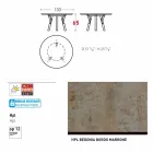 Varaschin Linki Okrągły stół do wewnątrz / na zewnątrz nowoczesny design, H 65 cm Viadurini