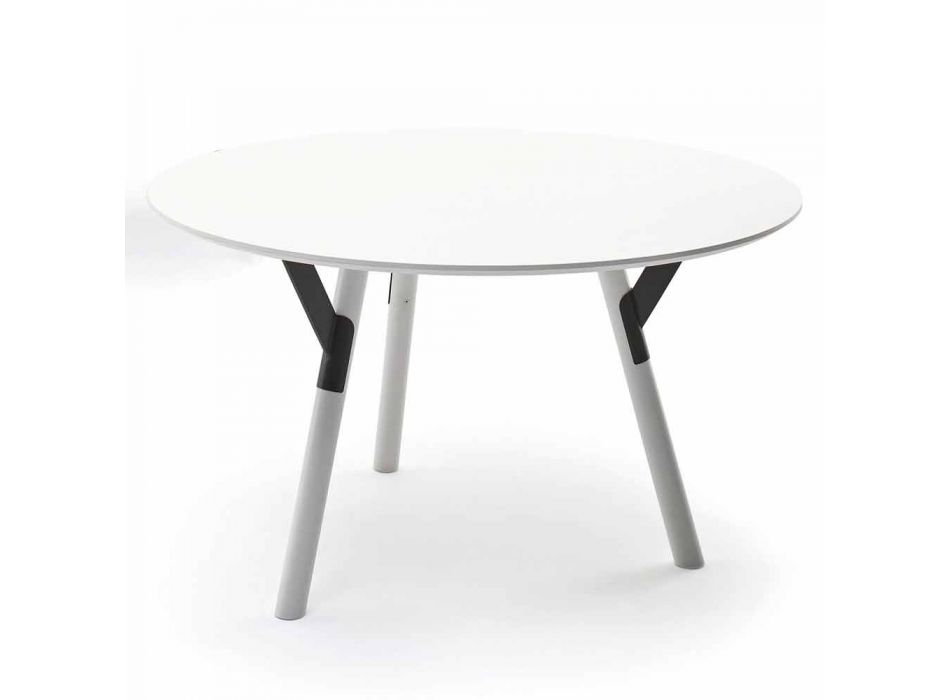 Varaschin Linki Okrągły stół do wewnątrz / na zewnątrz nowoczesny design, H 65 cm Viadurini