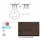 Varaschin Linki Okrągły stół do wewnątrz / na zewnątrz nowoczesny design, H 65 cm Viadurini