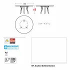 Varaschin Linki Okrągły stół do wewnątrz / na zewnątrz nowoczesny design, H 65 cm Viadurini