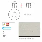 Varaschin linki okrągły stół ogrodowy z nogami teak, H 75cm Viadurini