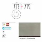 Varaschin linki okrągły stół ogrodowy z nogami teak, H 75cm Viadurini