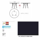 Varaschin linki okrągły stół ogrodowy z nogami teak, H 75cm Viadurini