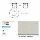 Varaschin linki okrągły stół ogrodowy z nogami teak, H 75cm Viadurini