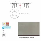 Varaschin linki okrągły stół ogrodowy z nogami teak, H 75cm Viadurini