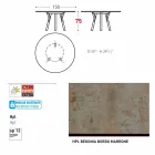 Varaschin Linki Okrągły stół nowoczesny design ogród, H 75 cm Viadurini