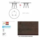 Varaschin Linki Okrągły stół nowoczesny design ogród, H 75 cm Viadurini