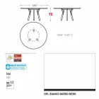 Varaschin Linki Okrągły stół nowoczesny design ogród, H 75 cm Viadurini